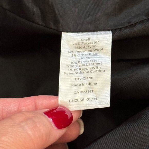 Talbots Wool Blend Career Pencil Skirt Black Gray Jacquard Lined Size 16 GUC - Picture 7 of 9